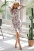  Milky Dress kojící šaty, 3/4 rukáv, třešňový květ