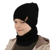 Komplet podzimní/jarní chlapecký: čepice a tunel camel 100% extrafine merino vlna Chester