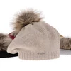 Dámský zimní baret camel merino vlnená Bonnie
