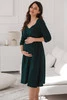 Lovely Dress Midi těhotenské a kojící šaty, 3/4 rukáv, tmavě modrá