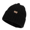 Dámská zimní čepice, černá, 100% merino vlněná, Lano