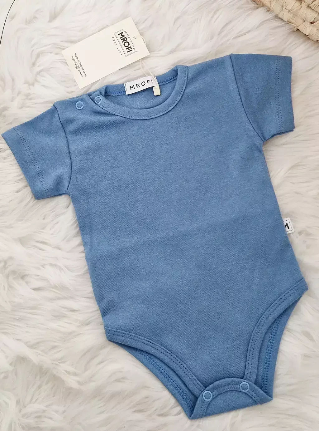 Dětské body s krátkým rukávem - Barva Ocean