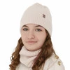 Komplet zimní dívčí: čepice a tunel, růžový, 100% merino vlna, Patricia
