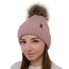 Čepice zimní dámská růžová s bambulí Gaba