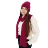 Dámský jarní/zimní set: čepice a šála růžový 100% extra fine merino vlna Melpomena