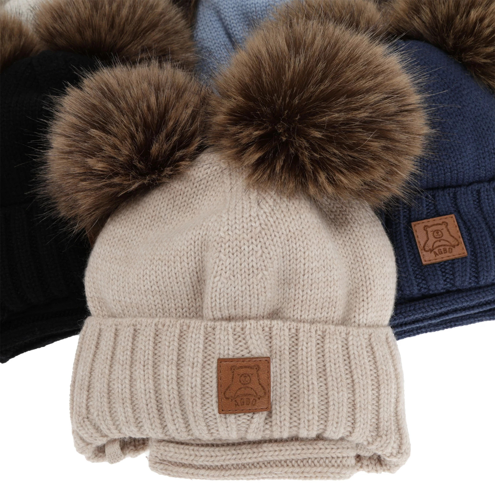 Chlapecká čepice a nákrčník, zimní set, modrý, 100% merino vlna, podšitý vlněným polarem, Ronik