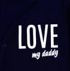  Psací kojenecké body LOVE MY DADDY - Námořnická modrá
