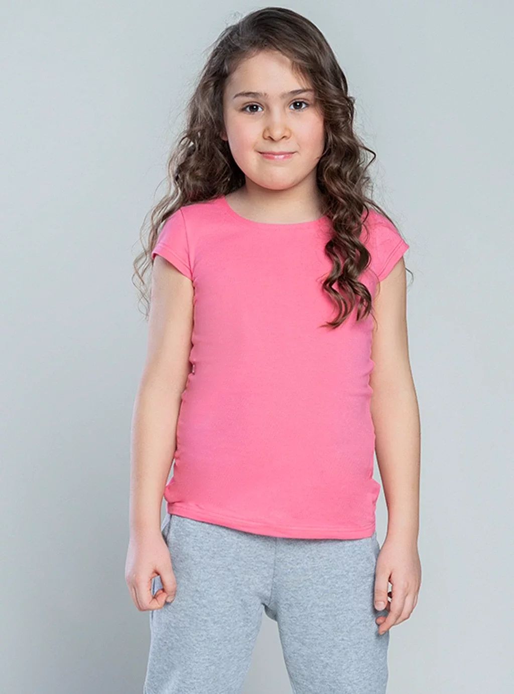 Dívčí tričko Tola, krátký rukáv, růžové