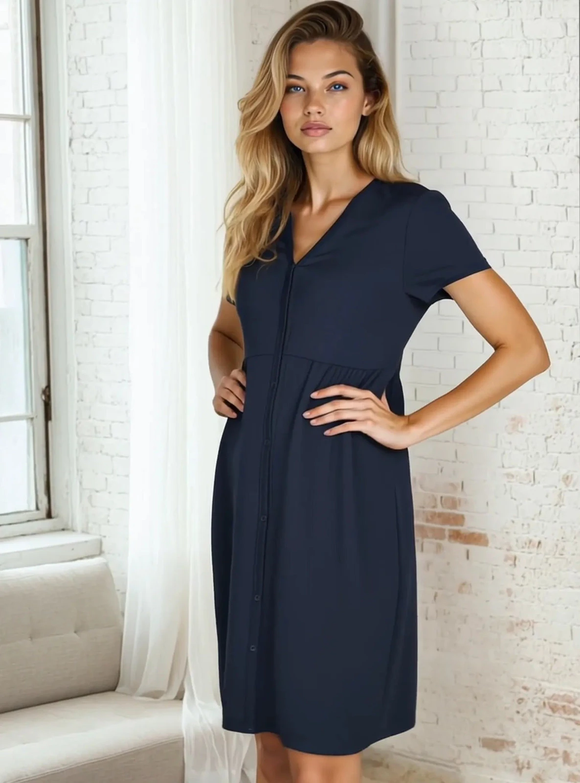 Těhotenská košile Laura - špinavě růžová