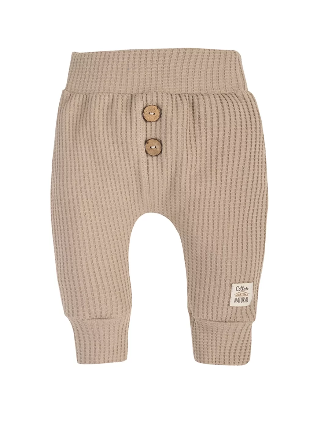 Přírodní vaflové dětské kalhoty - kámen