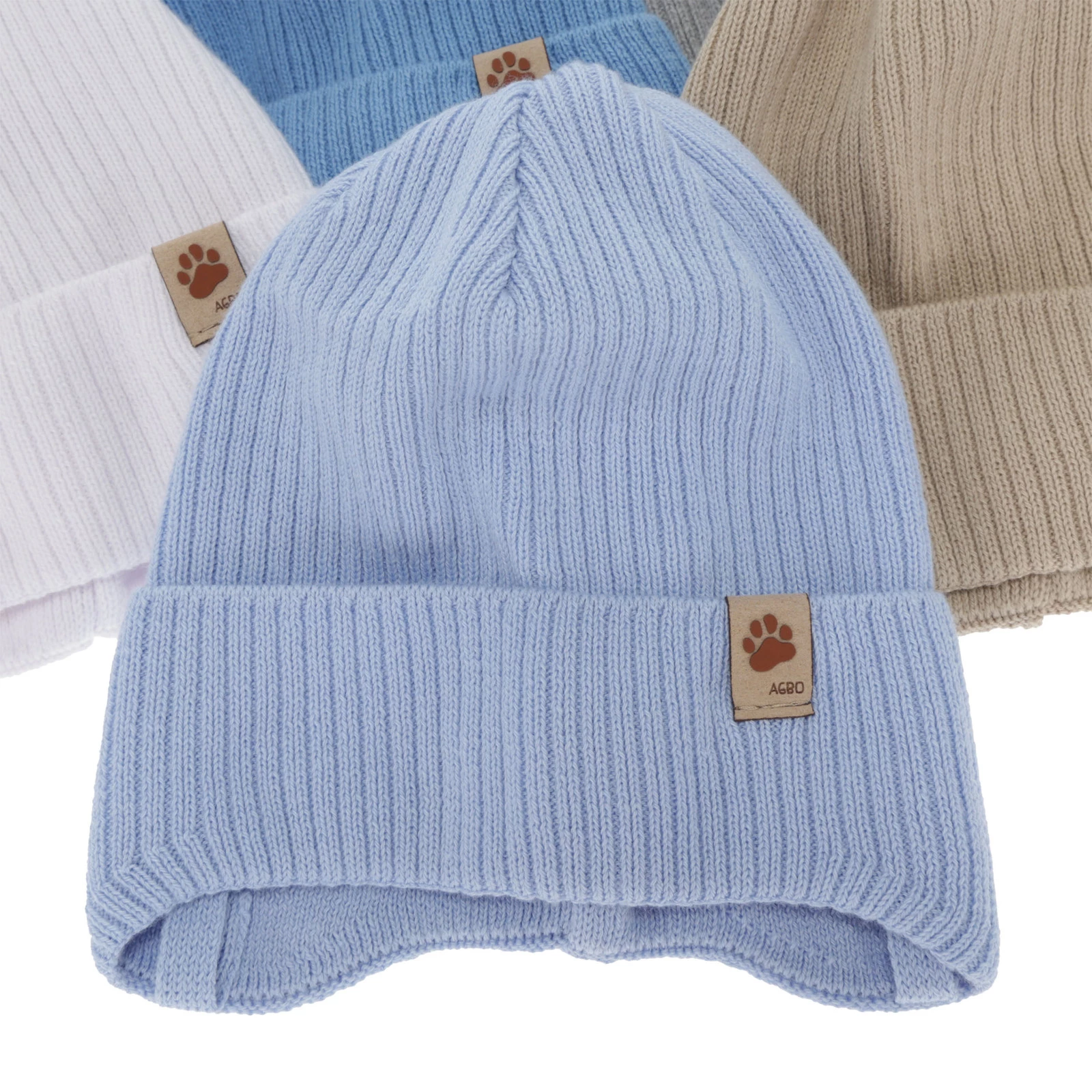 Chlapecká podzimní/jarní čepice, tmavě béžová, zavazovací, 100% bavlna, Elmar