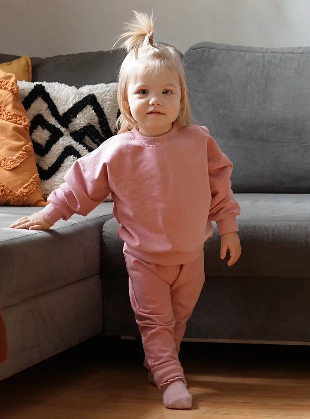 Rodinná dětská tepláková souprava - růžová