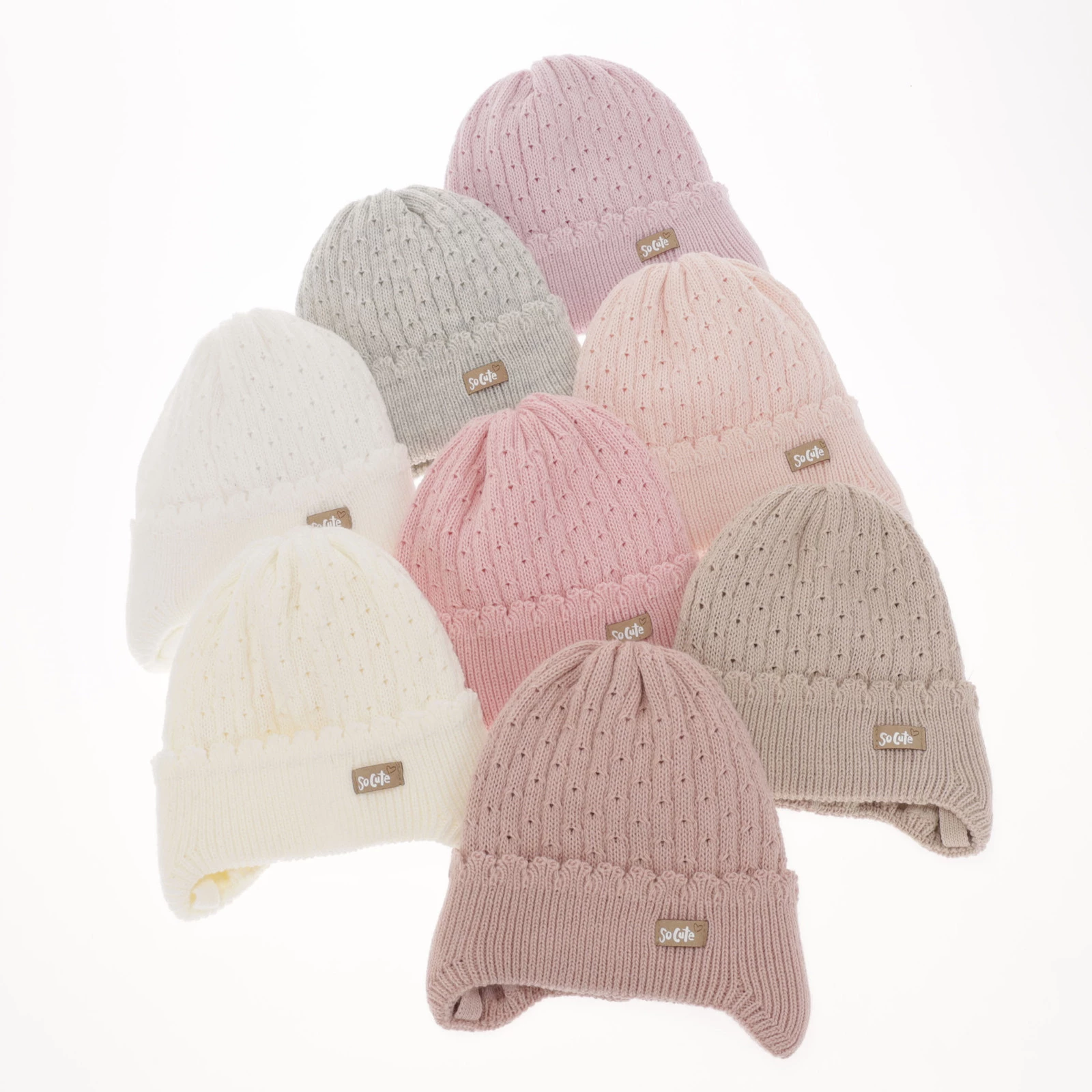 Dívčí podzimní/jarní čepice bílá Tema