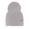 Dámská jarní/zimní čepice šedá 100% extra fine merino vlněná Sophie