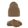 Dámský jarní/zimní set: čepice a šála camel 100% extra fine merino vlna Melpomena