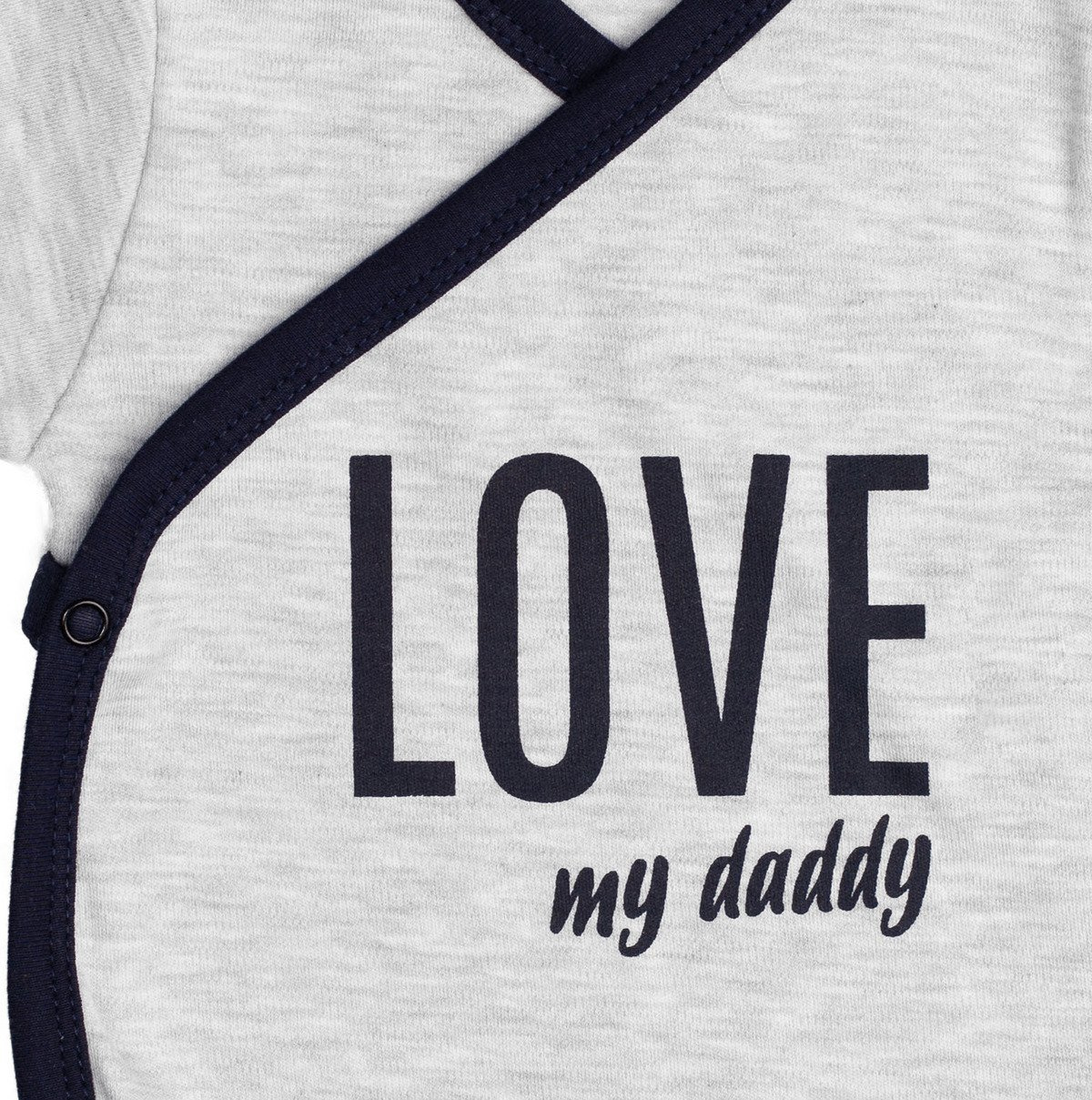 Obálkové kojenecké body LOVE MY DADDY - Šedá