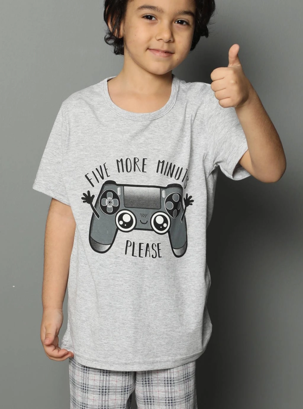 Chlapecké pyžamo Game Pad - šedé
