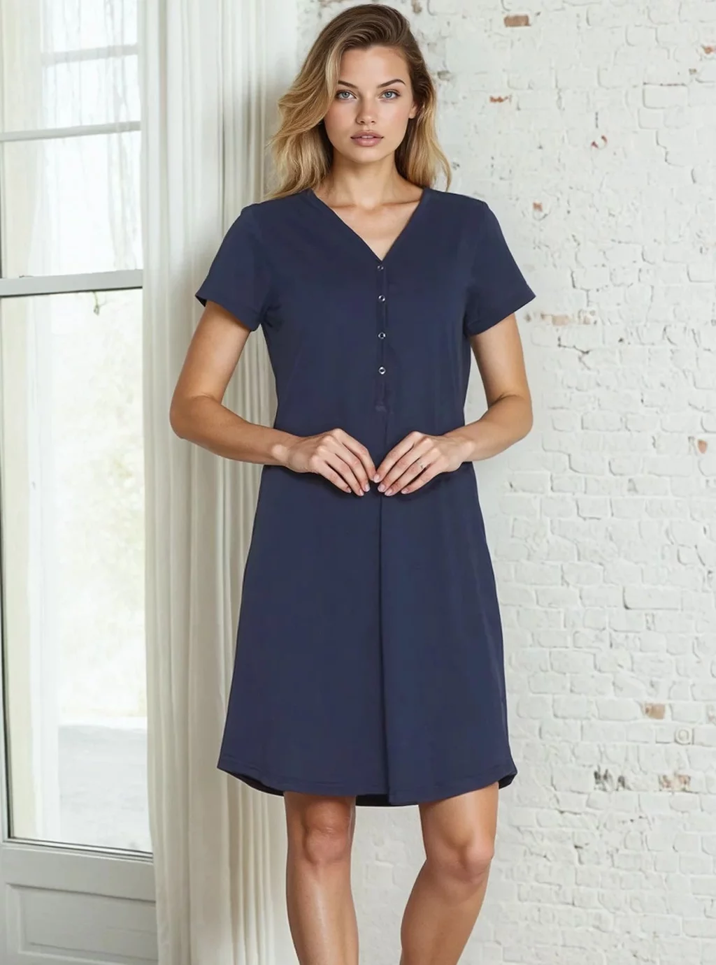 Těhotenská košile Sleeping Stars II - tmavě modrá