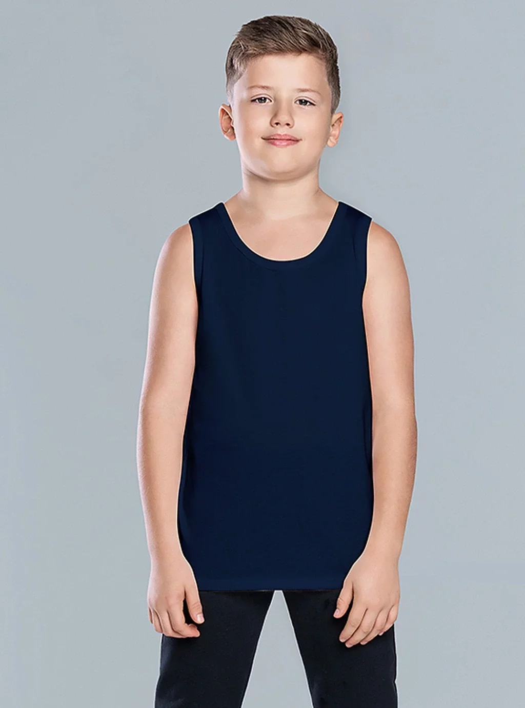 Chlapecké tričko Tytus se širokými ramínky, tmavě modrá