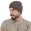 Pánská jarní/zimní čepice hnědá 100% extra fine merino vlněná Memfis
