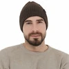 Pánská zimní čepice, jasnohnědá, s merino vlnou, Hogan