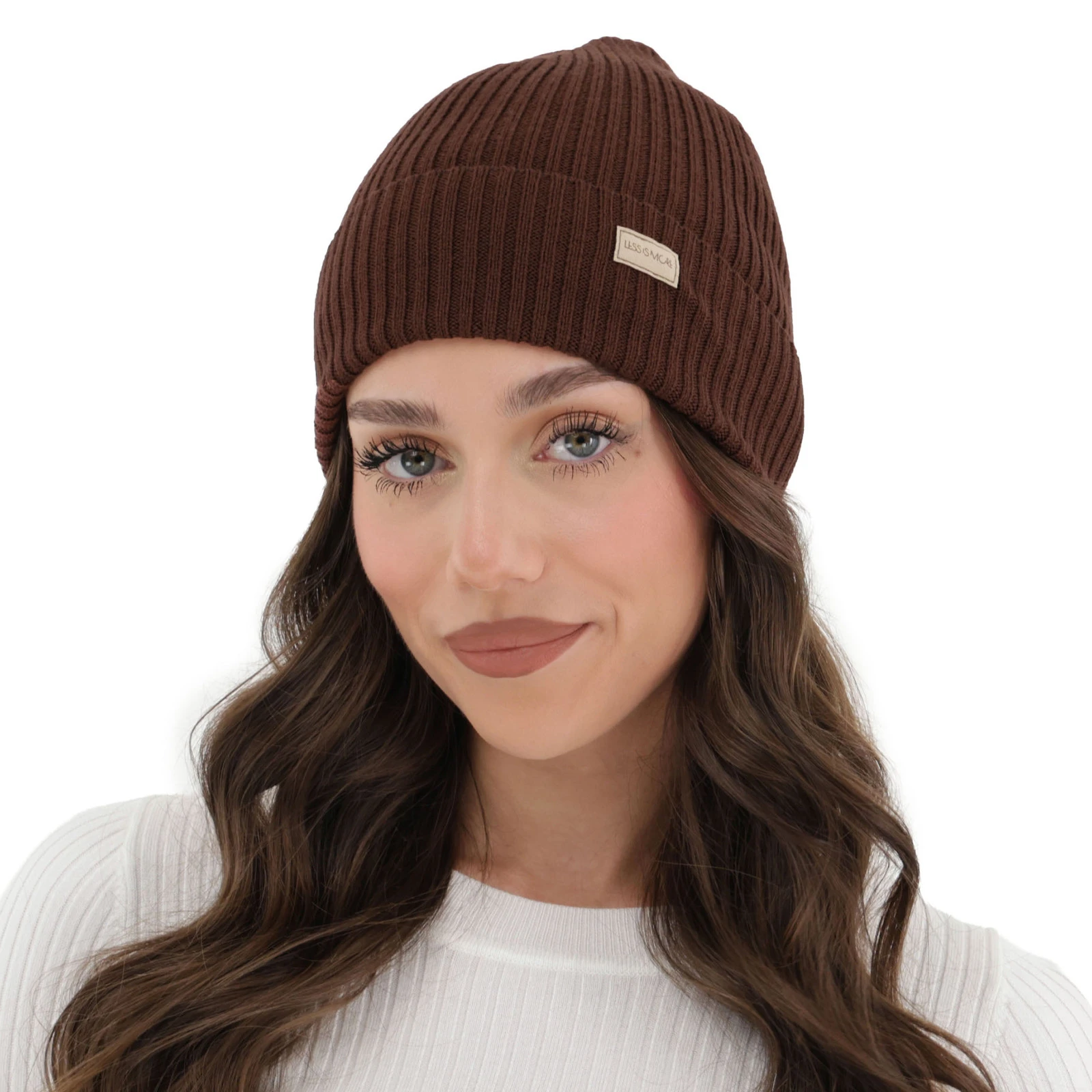 Dámská zimní čepice, jarní, hnědá, 100% merino vlněná, Sophie
