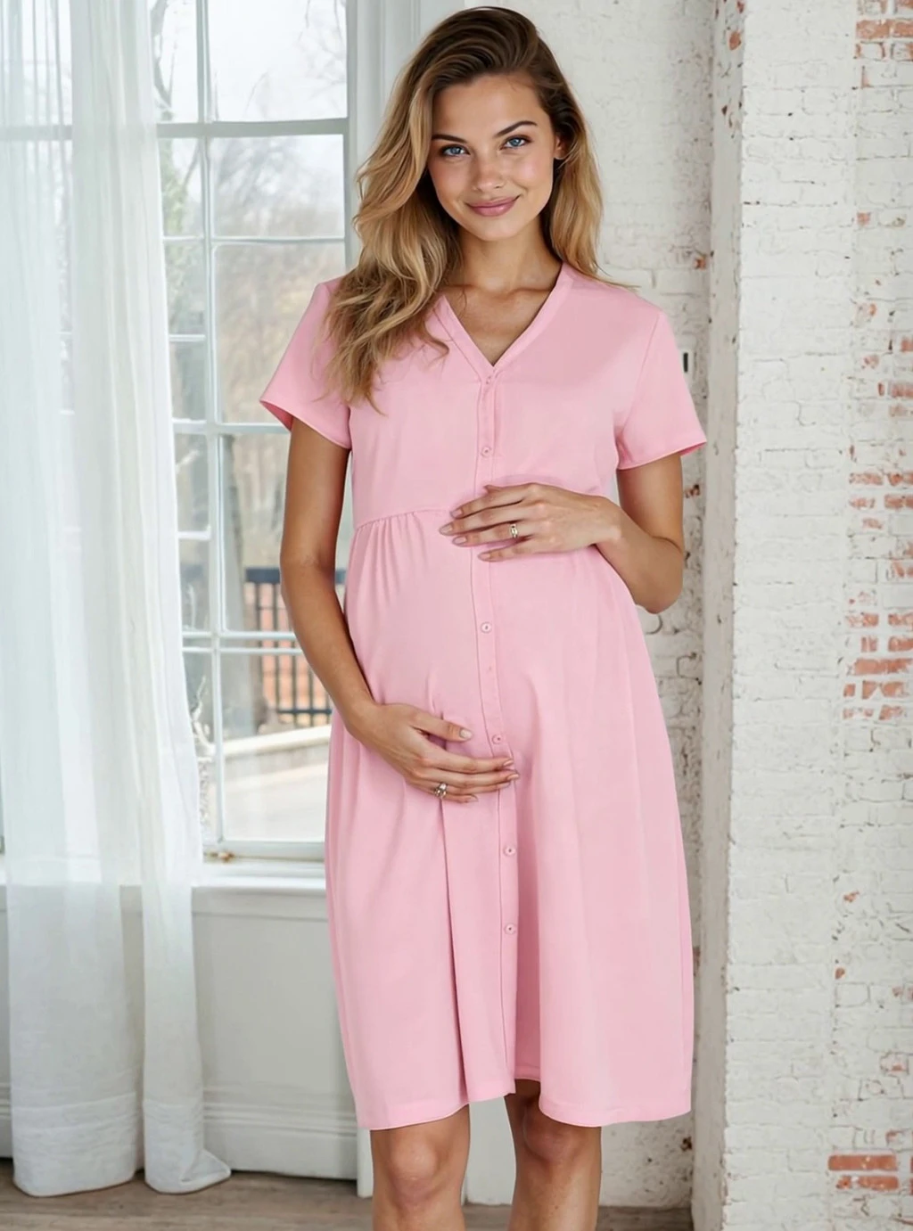 Těhotenská košile Laura - špinavě růžová