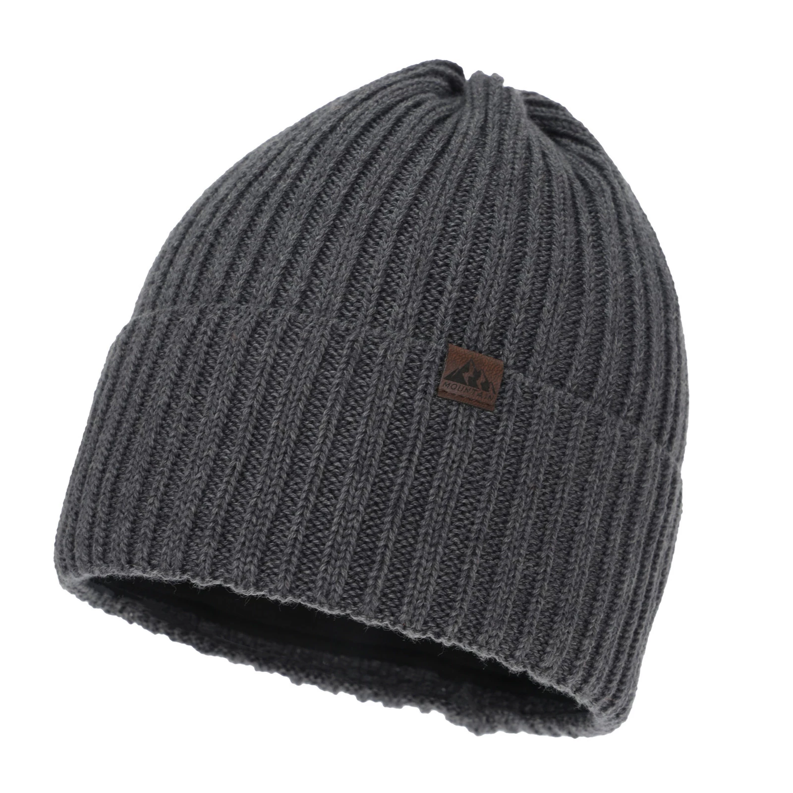 Pánská zimní čepice, šedá, s merino vlnou, Huno