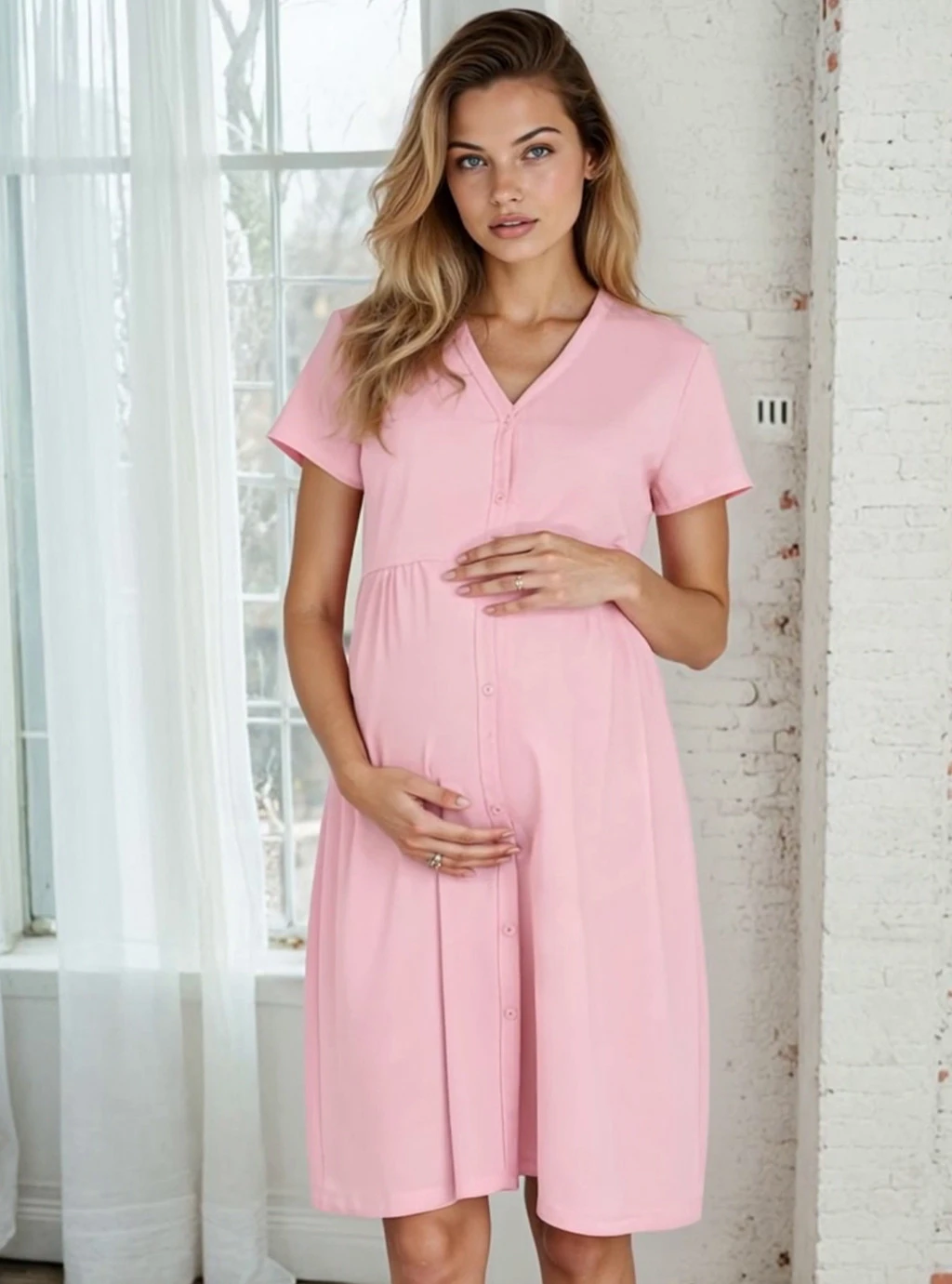 Těhotenská košile Laura - špinavě růžová