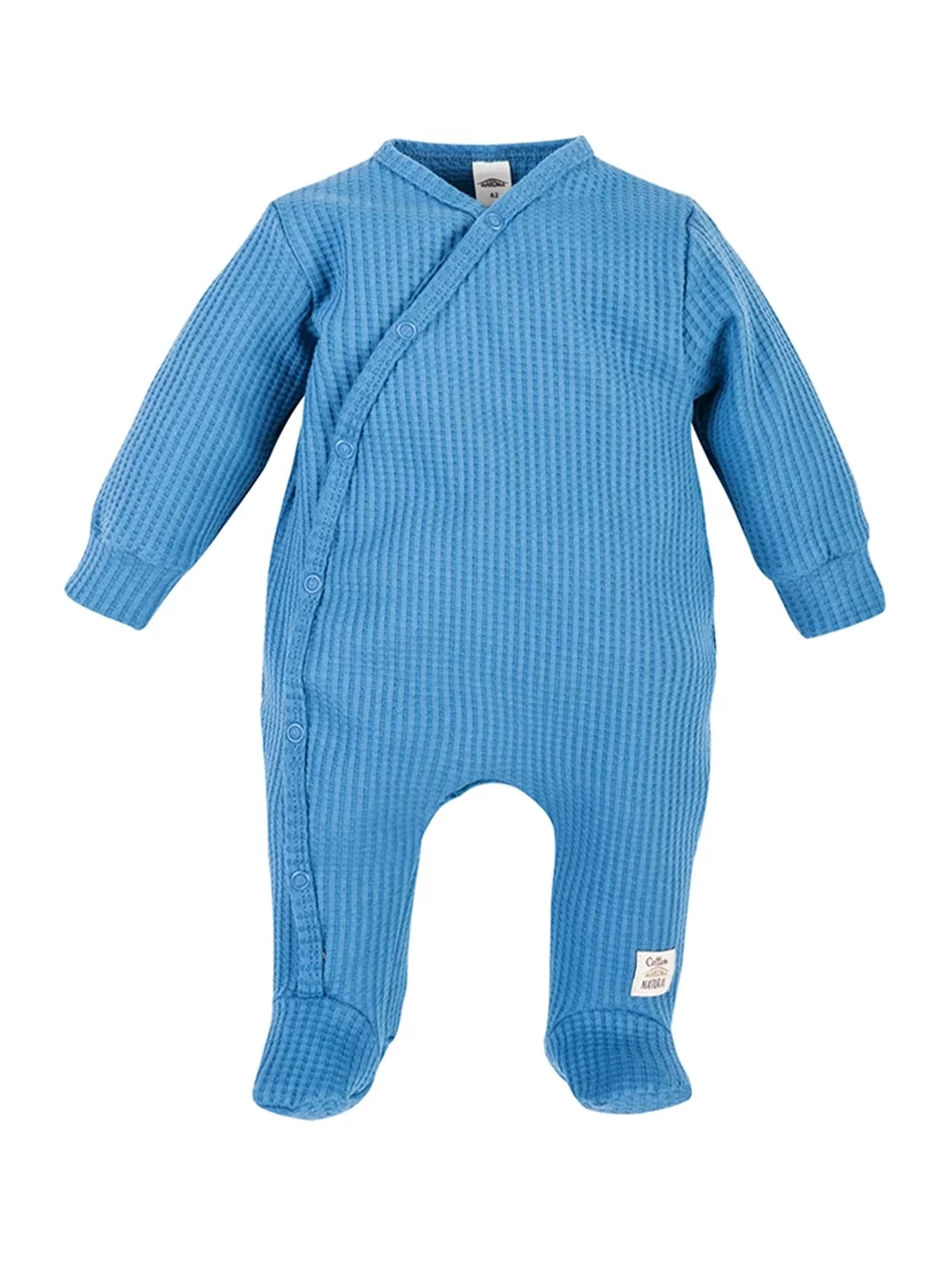 Přírodní vaflový dětský overal - denim