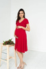  Mommy Chic těhotenské a kojící šaty, karmínová