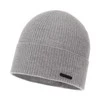 Pánská podzimní, jarní čepice šedá 100% merino vlněná Fleur