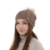 Dámska zimná čiapka béžová merino vlnená Bafi