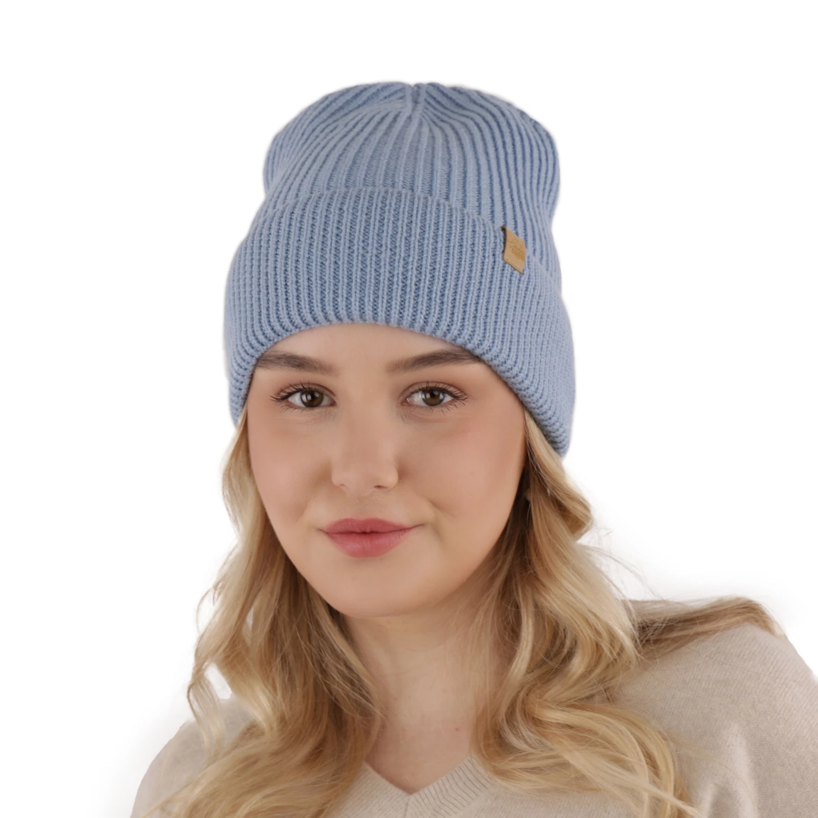 Dámská zimní čepice růžová 100% extra fine merino vlněná Isla