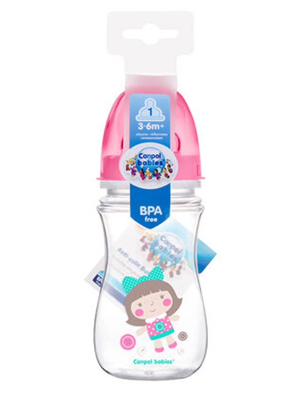 Canpol antikoliková láhev 240 ml - růžová