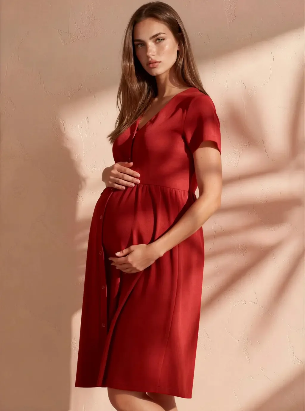 Těhotenská košile Laura - špinavě růžová