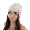 Dámská zimní čepice, světle růžová, s merino vlnou Shila