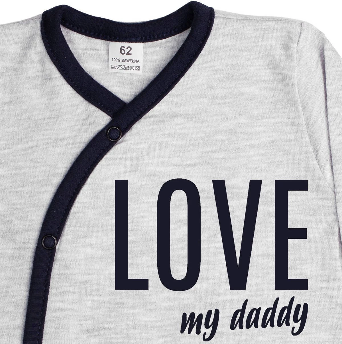 Dětský župan LOVE MY DADDY- šedý