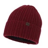 Pánská zimní čepice, bordová, s merino vlnou, Huno