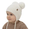 Chlapecká zimní čepice, bílá, 100% merino vlněná, podšitá vlněným polarem, Kovu