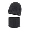 Čepice a tunel pro chlapce, zimní komplet, 100% merino vlněný, s podšitím z merino vlny, šedý Harbin