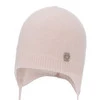 Dívčí podzimní/jarní čepice, růžová, merino vlna s kašmírem, zavazovací, Orida