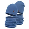 Komplet podzimní, jarní chlapecký: čepice a tunel, modrý, Amalfi