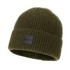 Pánská zimní čepice, khaki, 100% merino vlněná, Iron