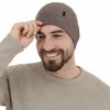 Pánská zimní čepice šedá 100% extra fine merino vlněná Thorin