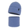 Čepice a tunel pro chlapce, zimní komplet, 100% merino vlněná, s podšitím z merino vlny, modrý Harbin