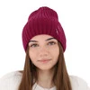 Dámská zimní čepice růžová 100% extra fine merino vlněná Ariga