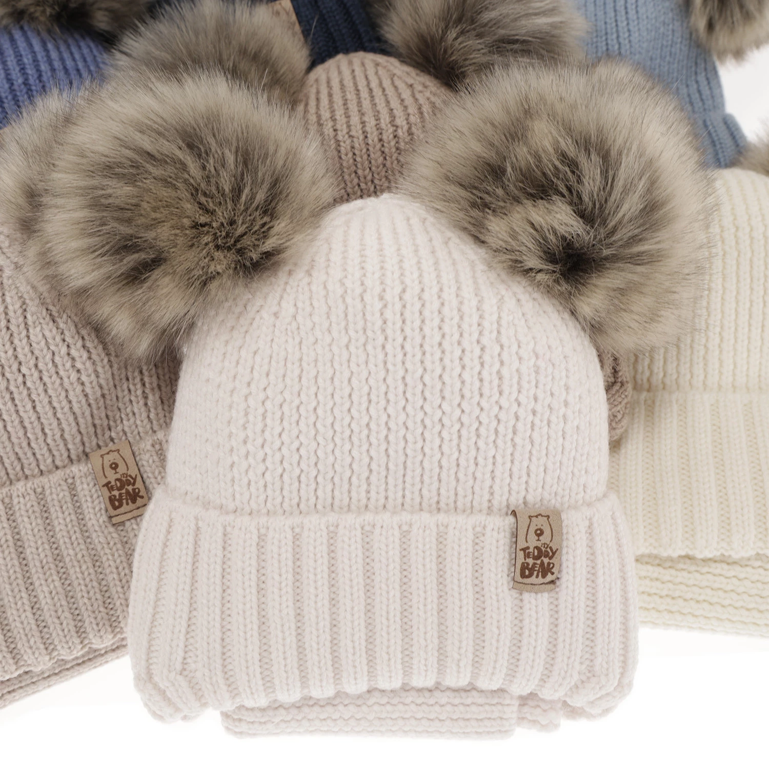 Komplet zimný chlapčenský: čiapka a tunel krémový 100% extra jemná merino vlna Konor