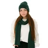 Dámský jarní/zimní set: čepice a šála zelený 100% extra fine merino vlna Melpomena