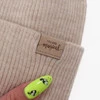 Komplet podzimní, jarní dívčí: čepice a tunel, fioletový, 100% merino vlněná, Magenta